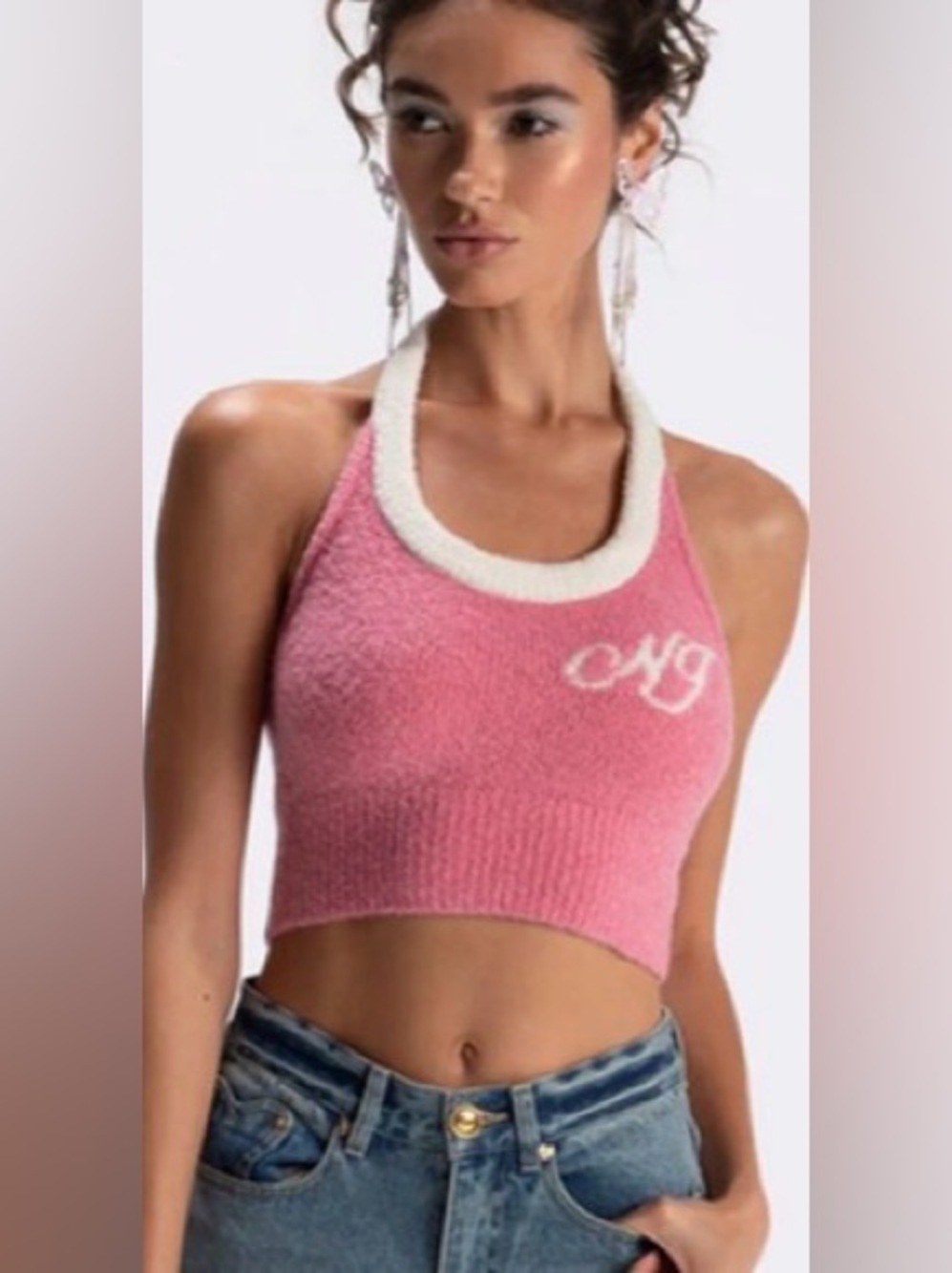 Nana Jacqueline
Macie Knit Halter Top pink $180 nwot L spring revolve casual - Picture 2 of 4